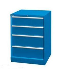 DESCRIPTION: (1) COMPARTMENT CABINET BRAND/MODEL: LISTA/WGB484411 INFORMATION: LIGHT BLUE/4-DRAWERS RETAIL$: 1,527.00 SIZE: 33-1/2"H X 22"W X 28-1/2"D