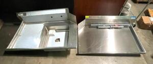 1-COMPARTMENT STAINLESS STEEL SINK WITH RIGHT SIDE DRAIN BOARD (NEW)