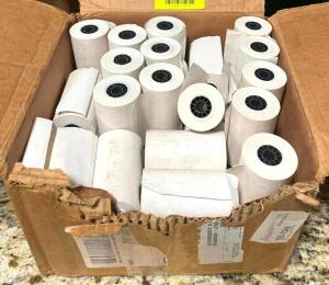 BOX OF 3-1/8" THERMAL RECEIPT PAPER ROLLS