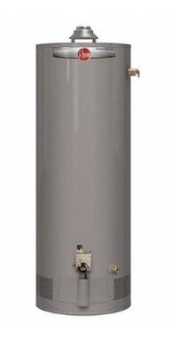 DESCRIPTION: (1) RESIDENTIAL WATER HEATER BRAND/MODEL: RHEEM/PROG40-38N-RH62 INFORMATION: NATURAL GAS/FIRST HOUR RECOVERY: 73 GPH/TEMP RANGE: 80 TO 15
