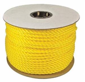 DESCRIPTION: (1) ALL PURPOSE UTILITY ROPE BRAND/MODEL: GRAINGER/300160-00600-111 INFORMATION: YELLOW/TWISTED/TENSILE STRENGTH: 3,875 LB RETAIL$: 237.8