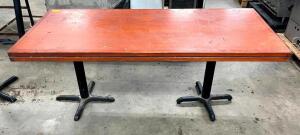 6' DROP LEAF WOODEN DINING TABLE