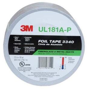 DESCRIPTION: (8) FOIL TAPE BRAND/MODEL: 3M/UL181A-P INFORMATION: ALUMINUM/SILVER RETAIL$: 24.41 EACH SIZE: 2.5" X 50YDS QTY: 8