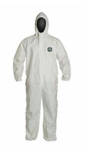 DESCRIPTION: (1) PACK OF (25) DISPOSABLE COVERALLS BRAND/MODEL: DUPONT/NG127SWH5X0025NP INFORMATION: HOODED/WHITE RETAIL$: 217.93 PER PK OF 25 SIZE: 5