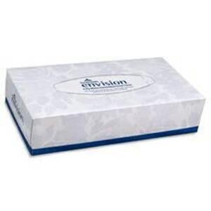 DESCRIPTION: (1) BOX OF (30) INTERFOLDED FACIAL TISSUE BRAND/MODEL: ENVISION/47410 INFORMATION: 100-COUNT PER PK/WHITE/2-PLY RETAIL$: 50.42 PER PK OF