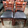 (8) WOODEN LADDER BACK DINING CHAIRS