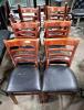 (8) WOODEN LADDER BACK DINING CHAIRS - 2