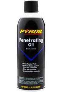 DESCRIPTION: (6) PENETRATION OIL BRAND/MODEL: PYROIL #21A050 RETAIL$: $7.48 EA SIZE: 11 OZ QTY: 6