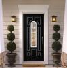 36 IN. X 80 IN. PROVIDENCE CENTER ARCH RIGHT-HAND INSWING PAINTED SMOOTH FIBERGLASS PREHUNG FRONT DOOR W/ BRICKMOLD