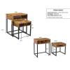 SANIYAH 24'' TALL SOLID WOOD SLED NESTING TABLES - 5