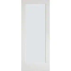 32 IN. X 80 IN. CLEAR GLASS 1-LITE TRUE DIVIDED WHITE FINISHED SOLID FRENCH INTERIOR DOOR SLAB