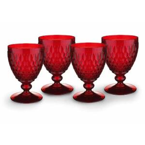 BOSTON COLORED LEAD FREE CRYSTAL GOBLET SET