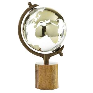 ZIMLAY GOLD WOOD GLOBE