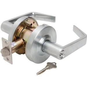 COMMERCIAL LIVERPOOL ENTRY LEVER, SATIN CHROME