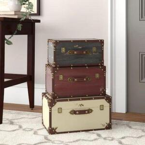 (3) - PC. NAZ VINTAGE TRUNK SET