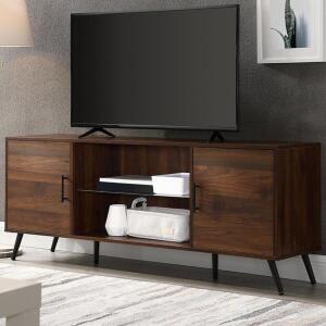 WALKER EDISON NORA 60" TV STAND IN DARK WALNUT