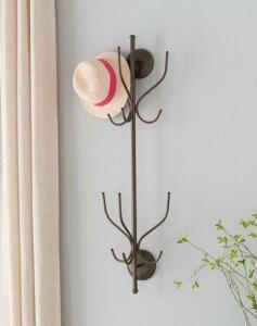 NINO METAL 12 HOOK WALL MOUNT COAT & HAT RACK