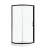 BREEZE 34 IN. X 34 IN. X 76 IN. CORNER SHOWER KIT WITH SLIDING FRAMED SHOWER DOOR IN BLACK AND SHOWER PAN - 6