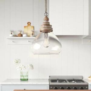 NATURAL FREDERICK 1 - LIGHT SINGLE DOME PENDANT