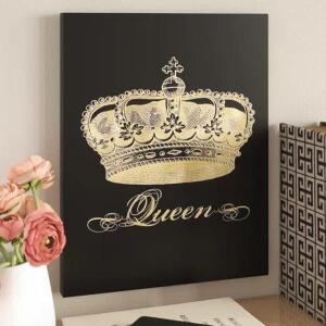 (2) - CROWN QUEEN AND KING BY AMY BRINKMAN - WRAPPED CANVAS GRAPHIC ART