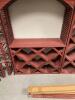 DESCRIPTION: SONOMA DESIGNER WINE RACK KIT - DIAMOND WINE BIN COUNTER WITH ARCHWAY RETAIL PRICE: $1,450.00 ADDITIONAL INFORMATION: REDWOOD DARK WALNUT - 3