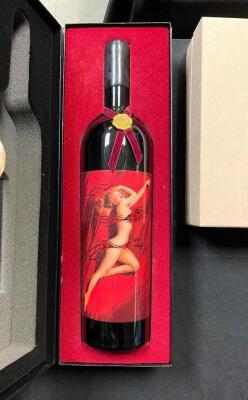 DESCRIPTION: 2002 MARILYN MERLOT VELVET WITH STORAGE BOX RETAIL PRICE: $270.00 SIZE: 1.5 L QTY: 1