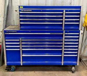 DESCRIPTION: 26-DRAWER OPEN-TOP TOOL BOX COMBO SET ON CASTERS WITH ALL CONTENTS OF TOOLS PICTURED BRAND/MODEL: US GENERAL INFORMATION: SEE PHOTOS FOR