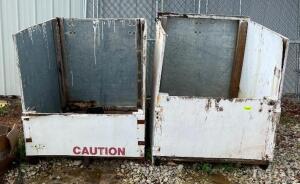 DESCRIPTION: (2) STEEL/WOOD CRATES SIZE: 42"X48"X46" QTY: 2