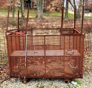 DESCRIPTION: METAL CAGE CART SIZE: 60"X36"X42" QTY: 1