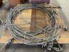 DESCRIPTION: LARGE GROUP OF GALVANIZED STEEL CABLE LOCATION: WOOD TABLE / TIRE RACK AREA THIS LOT IS: ONE MONEY QTY: 1