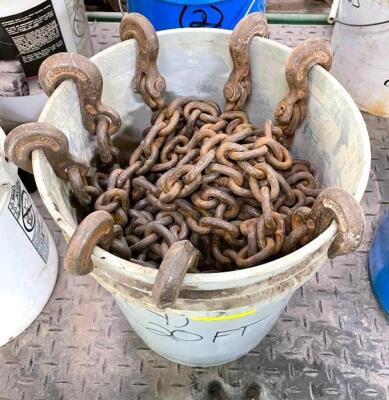 DESCRIPTION: (4) 20' HIGH STREGNTH TOW CHAIN QTY: 4