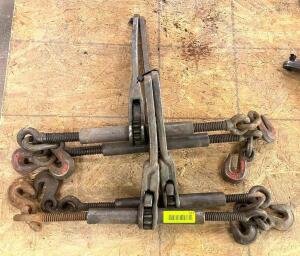 DESCRIPTION: (4) RATCHET CHAIN BINDERS QTY: 4