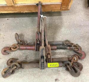 DESCRIPTION: (4) RATCHET CHAIN BINDERS QTY: 4