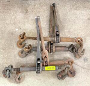 DESCRIPTION: (4) RATCHET CHAIN BINDERS QTY: 4