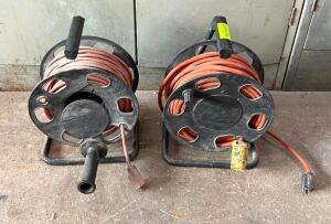 DESCRIPTION: (2) HEAVY DUTY EXTENSION CORDS W/ REELS QTY: 2