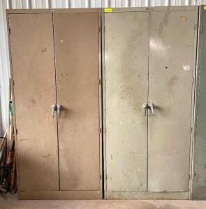 DESCRIPTION: (2) 2-DOOR METAL STORAGE CABINET SIZE: 36" X 18" X 78" QTY: 2