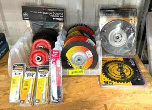 DESCRIPTION: VARIOUS SAW BLADES AND CUT OFF WHEELS AS SHOWN QTY: 1