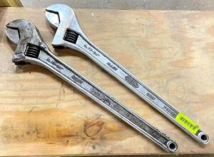 DESCRIPTION: (2) 24" DROP FORGED ALLOY CRESCENT WRENCHES BRAND/MODEL: IREGA NO. 77 QTY: 2