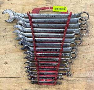 DESCRIPTION: COMBINATION WRENCH SET SIZE: SEE PHOTOS FOR SIZES QTY: 1