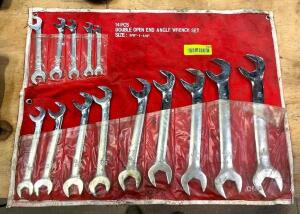 DESCRIPTION: 14PC DOUBLE OPEN END ANGLE WRENCH SET SIZE: 3/8" TO 1-1/4" QTY: 1