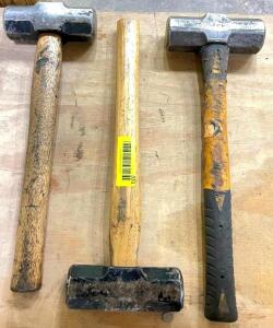 DESCRIPTION: (3) 5" BLACKSMITH DROP FORGED HAMMERS SIZE: 15.5" TOTAL LENGTH QTY: 3