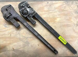 DESCRIPTION: (2) 24" HEAVY DUTY PIPE WRENCHES QTY: 2