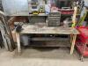 DESCRIPTION: 72" X 29" METAL WORKBENCH W/ MOUNTED VISE QTY: 1 - 3