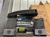 DESCRIPTION: CD / CASSETTE PLAYER WITH BOSE SPEAKER ADDITIONAL INFORMATION: UNKNOWN CONDITION. LOCATION: SHELVING UNIT #1 THIS LOT IS: ONE MONEY QTY: - 2