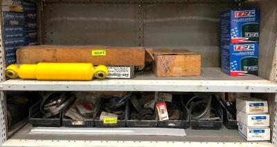 DESCRIPTION: (10) - PC. GAS CHARGED SHOCK ABSORBER AND AIR DRYER CARTRIDGE LOCATION: SHELVING UNIT #1 THIS LOT IS: SOLD BY THE PIECE QTY: 10