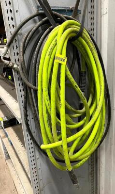 DESCRIPTION: (2) - PNEUMATIC AIR HOSES LOCATION: SHELVING UNIT #1 THIS LOT IS: SOLD BY THE PIECE QTY: 2