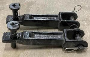 DESCRIPTION: (2) - KENWORTH REV A20-6014 TOW HOOKS WITH PINS BRAND / MODEL: PETERBUILT RETAIL PRICE: $440 - (2) CT. SET / $219.99 - EACH ADDITIONAL IN