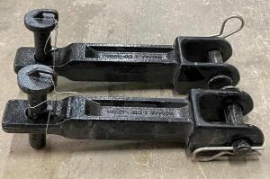 DESCRIPTION: (2) - KENWORTH REV A20-6014 TOW HOOKS WITH PINS BRAND / MODEL: PETERBUILT RETAIL PRICE: $440 - (2) CT. SET / $219.99 - EACH ADDITIONAL IN