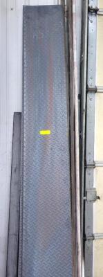 DESCRIPTION: 100" DIAMOND PLATE REAR THRESHOLD SIZE: 100"X12" QTY: 1