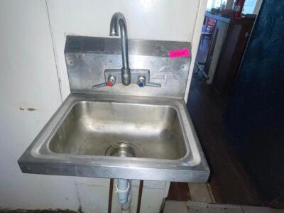 15" X 17" STAINLESS HAND SINK.